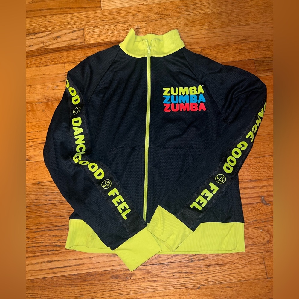 Zumba Fitness Black and Neon Yellow Dance Jacket
